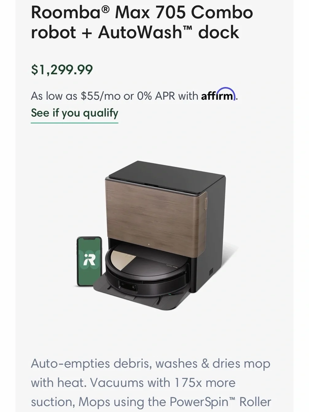 Robot Vacuum & Self-Emptying Dock - Black